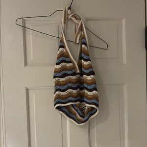 Crochet Multicolor women’s halter top